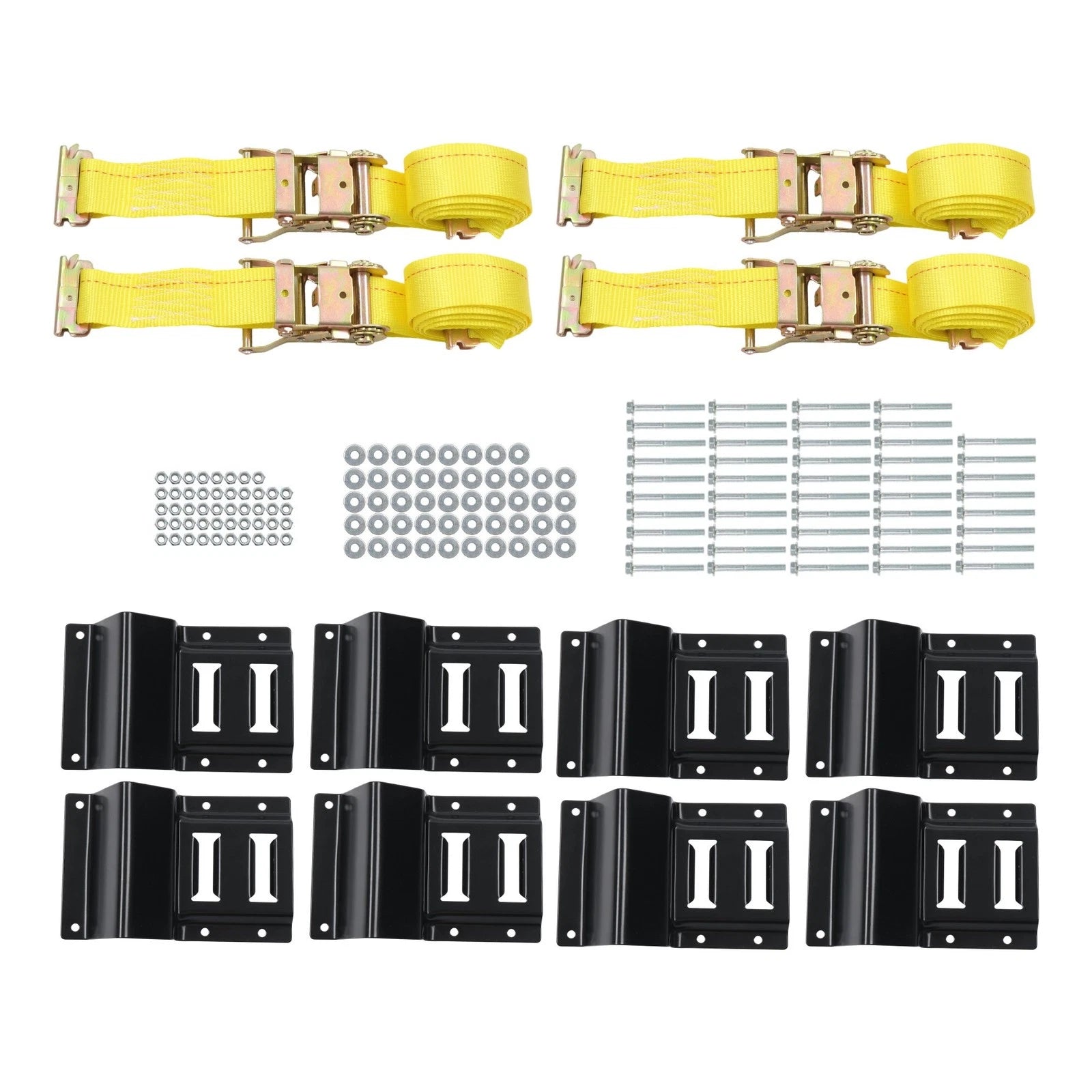 E-Track System with 4 Ratchet Straps for Automotive Use