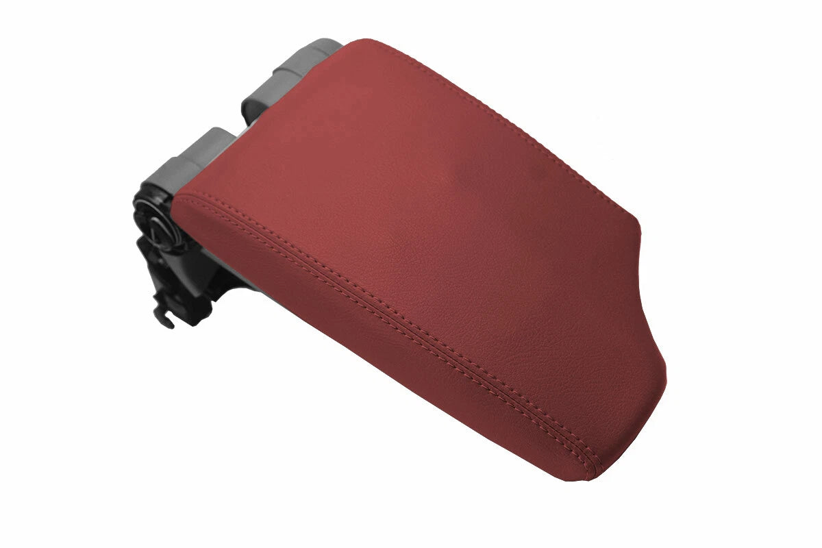 Leather Console Lid Armrest Cover for BMW E81 E82 E87 (2004–2013) Red