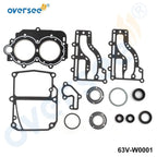 Lower Unit Gasket Kit for Yamaha 9.9HP 15HP Outboard (63V-W0001-01-0)