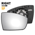 Right Side White Heated Mirror Glass for Ford Grand C-Max (2010–2019)