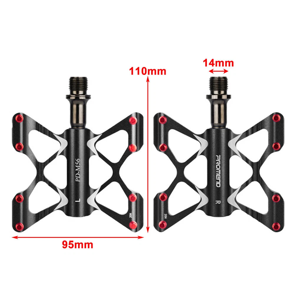 Ultralight Aluminum Flat Pedals for MTB Road Bike (3 Bearings)