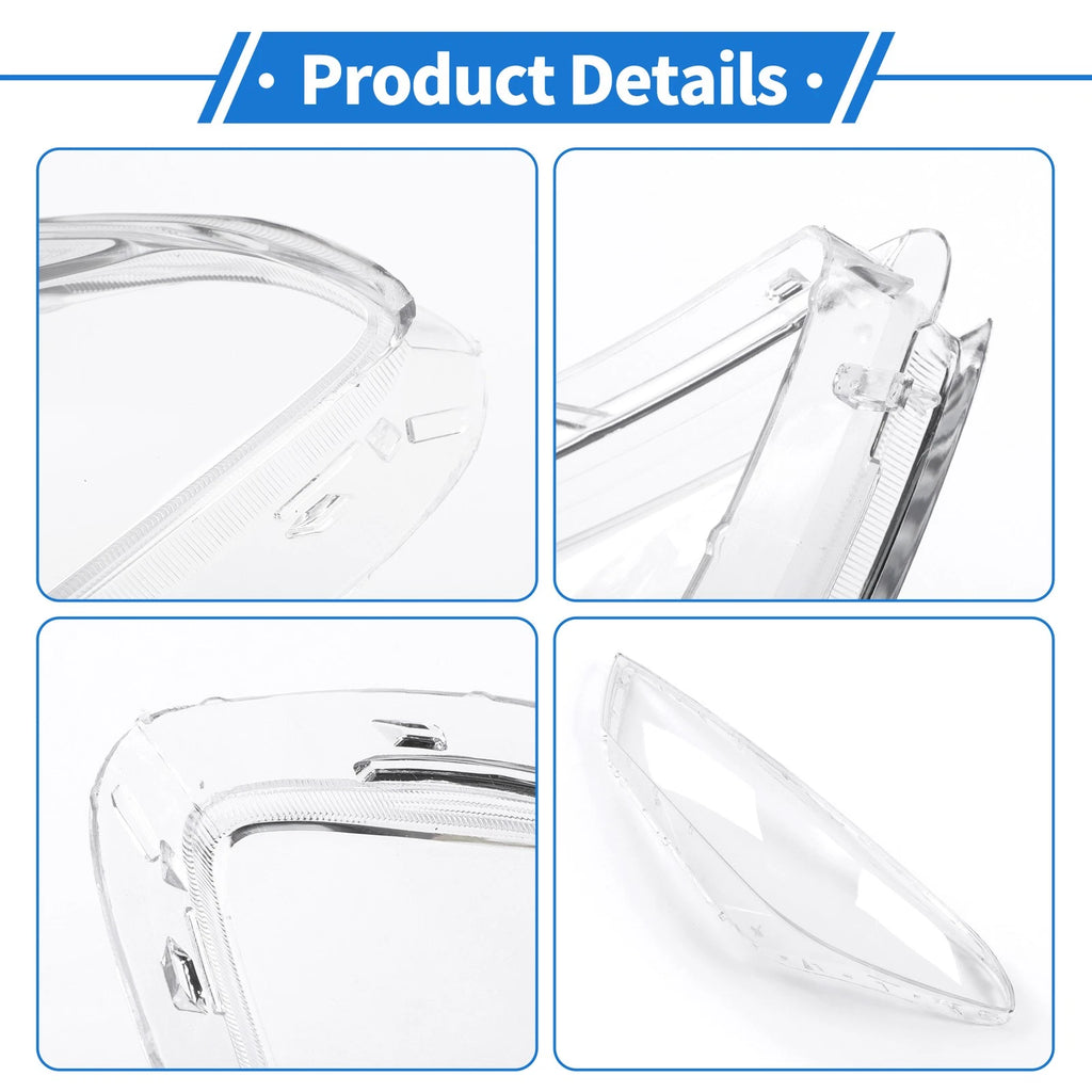 1 Pcs Headlight Lens Cover for Hyundai Tucson (2015–2018) PC Clear