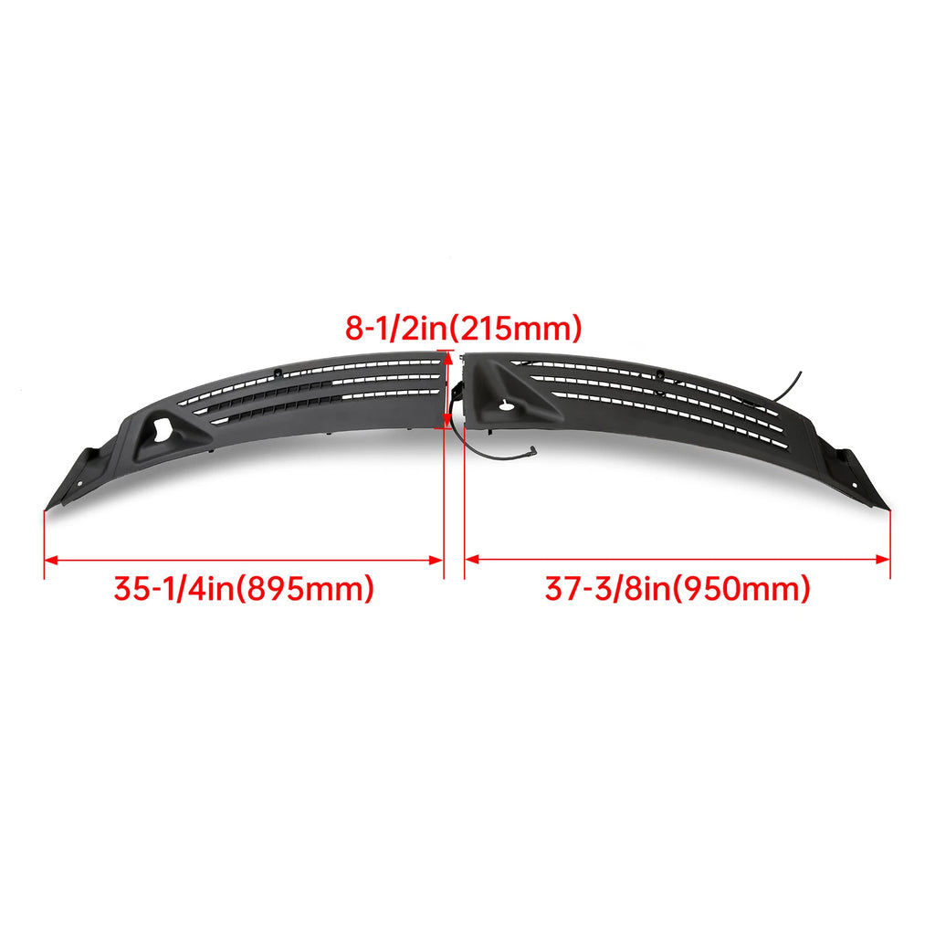 Outer Windshield Wiper Cowl Cover Panels for Lincoln Mark LT (2006-2008)