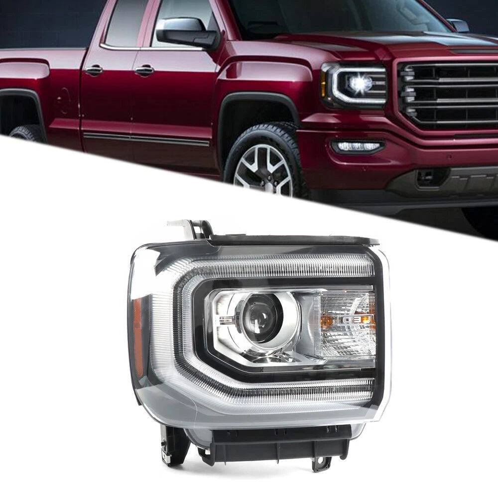 LED DRL Projector Headlight for GMC Sierra 1500 (2016–2018) Passenger RH