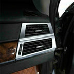 2 x Chrome Air Conditioning Socket Frame Trim for BMW X5 E70 X6 E71 (2008-2013)