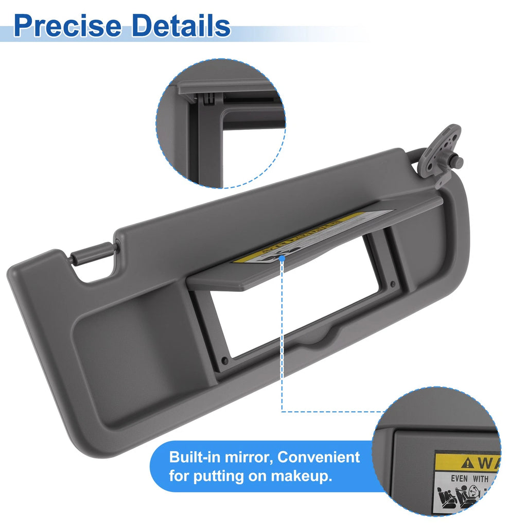 Set of 2 Sun Visors for Honda Civic (2006–2011) No. 83230-SNA-A01ZA Gray
