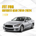 Set of 4 Side Window Chrome Delete Covers for Infiniti Q50 (2014–2024)