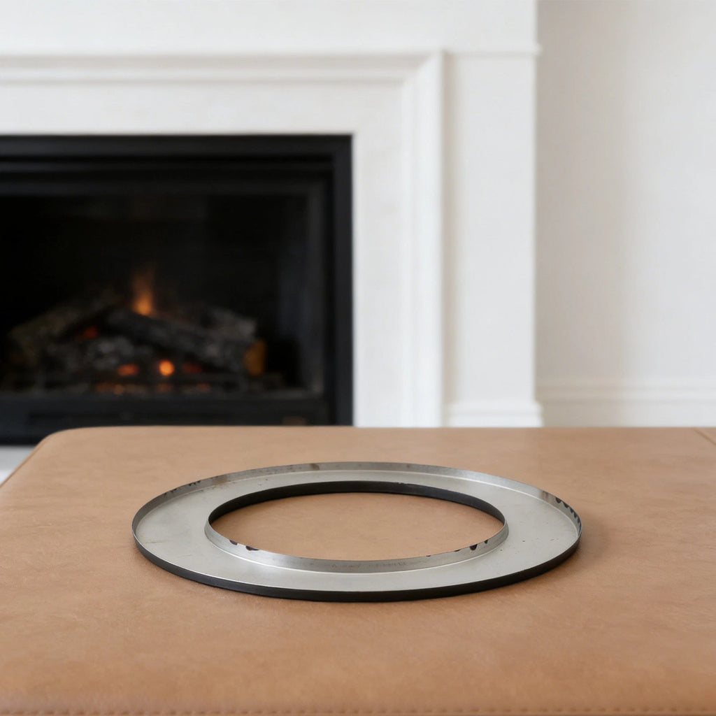 150mm Black Stainless Steel Wall Collar for Wood Burning Fireplace