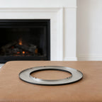 150mm Black Stainless Steel Wall Collar for Wood Burning Fireplace