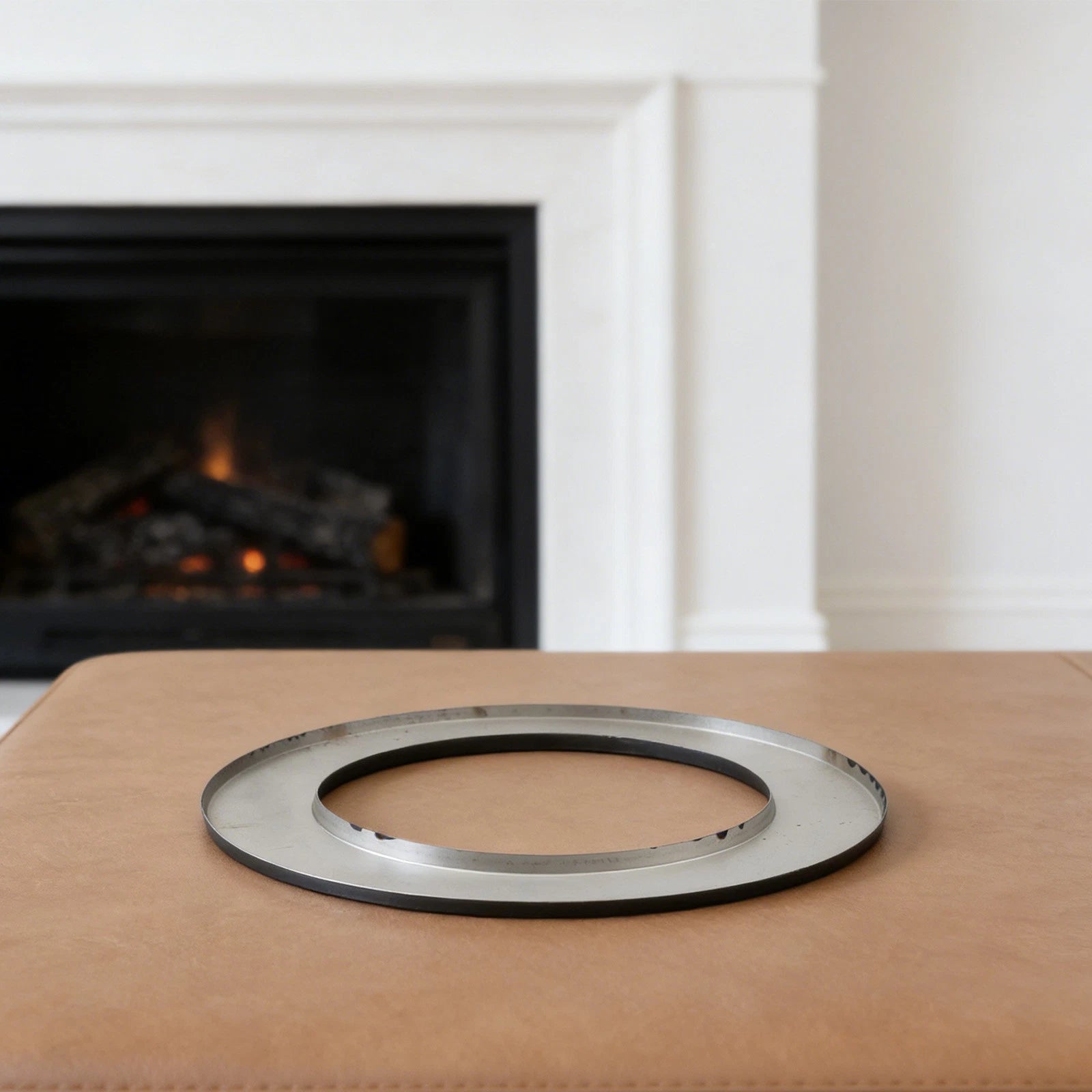 150mm Black Stainless Steel Wall Collar for Wood Burning Fireplace