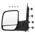 Left Side Mirror Manual Fold for Ford E-150 (2003–2013) Black ABS