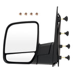 Left Side Mirror Manual Fold for Ford E-150 (2003–2013) Black ABS