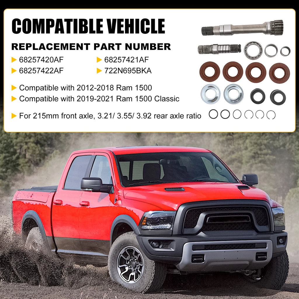 19-Piece Front Differential Axle Intermediate Shaft Kit for Ram 1500 (2012-2022)