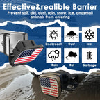 Blue Universal Flag Tow Hitch Covers for Tube Receiver (2010-2020)