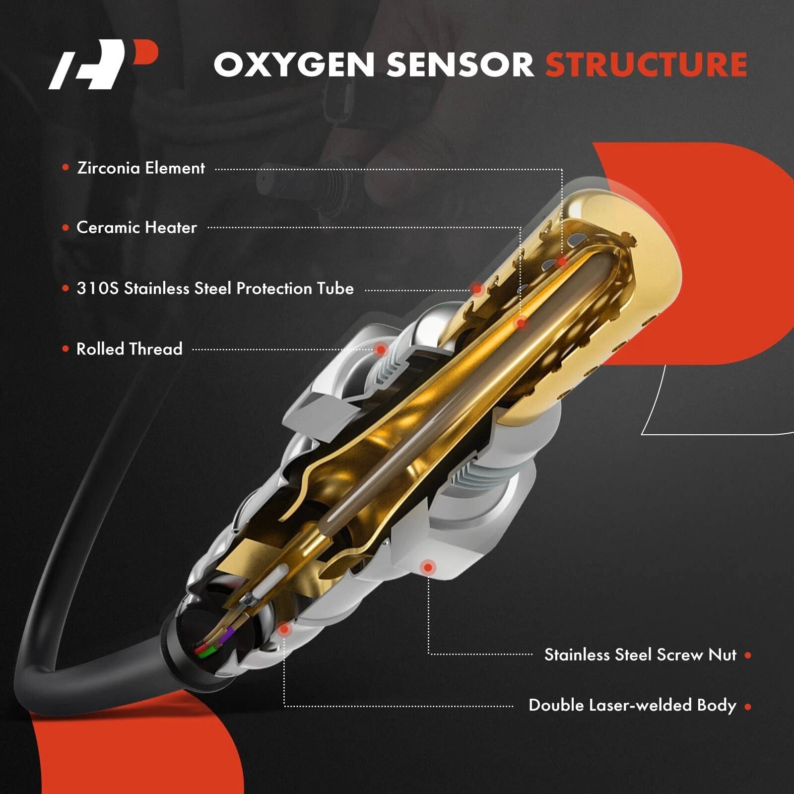 2X O2 Oxygen Sensors for Chevrolet HHR (2006–2007)