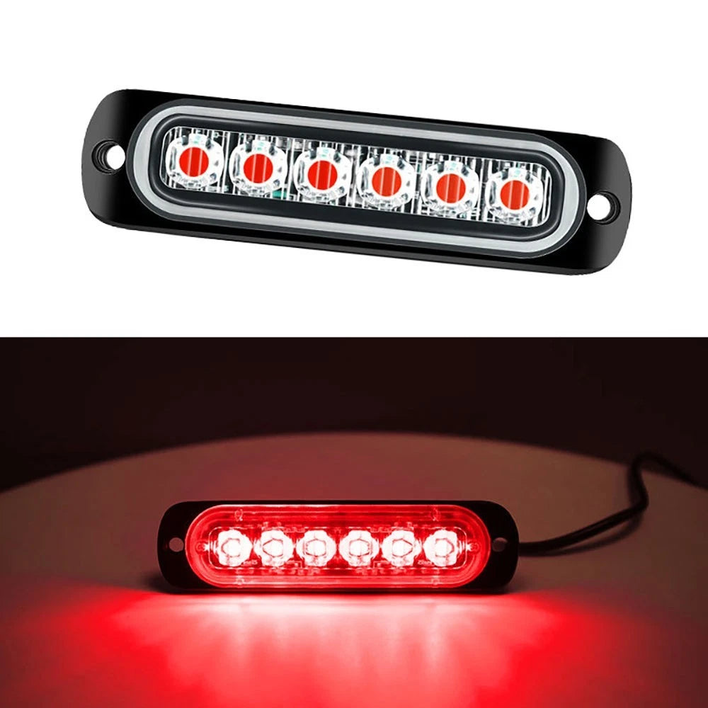 6 LED Side Marker Light for Trucks Cars Boats (12V 24V)