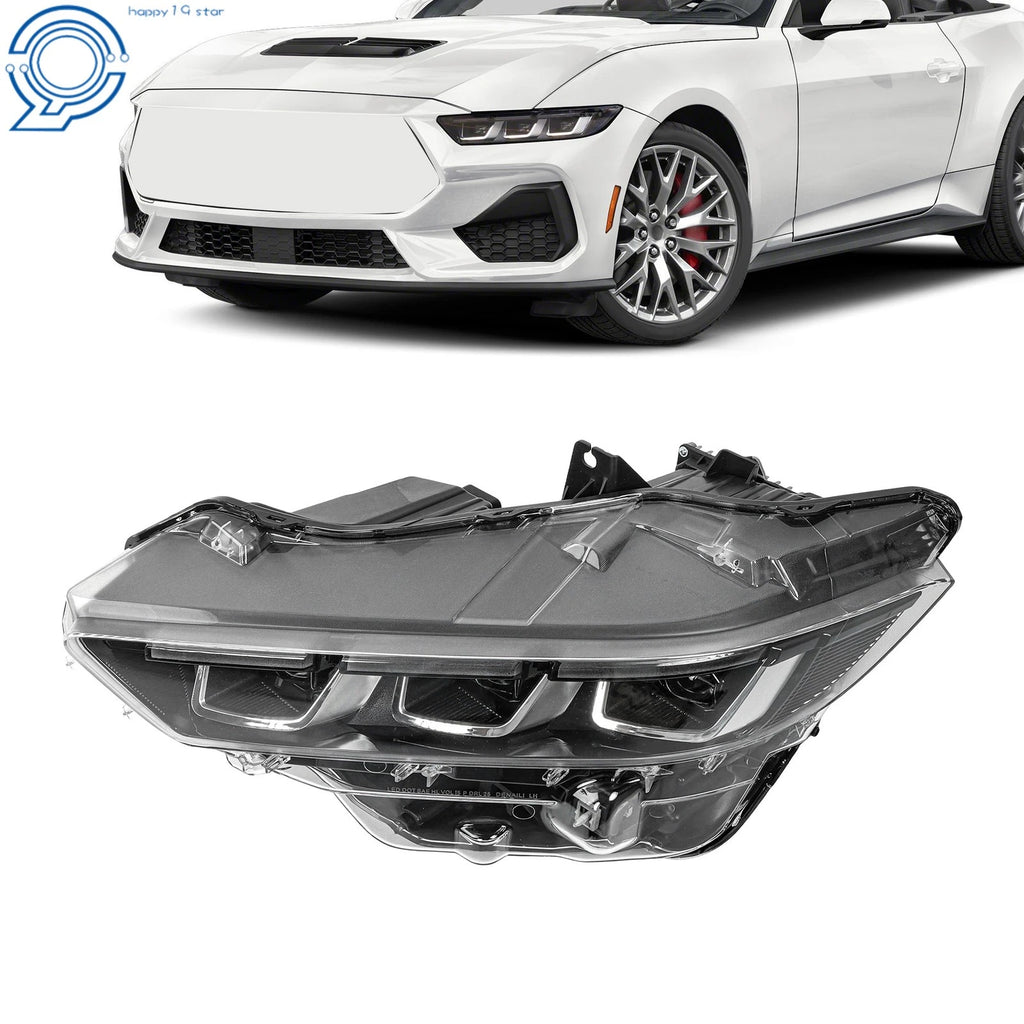 Full LED Headlight for Ford Mustang (2024–2026) Left Side, Black Style