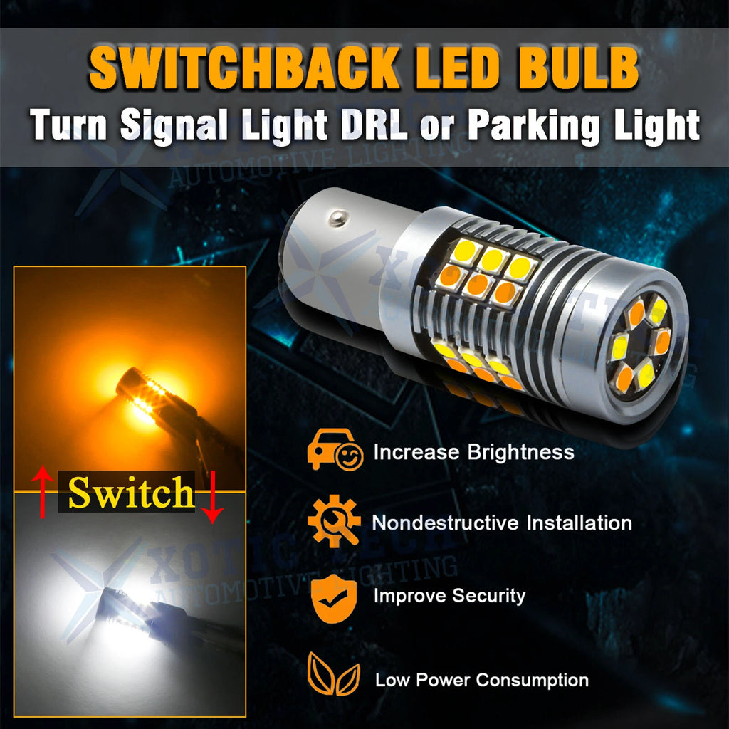 Switchback LED Front Turn Signal Parking DRL Bulbs for Chevrolet (2010-2013)