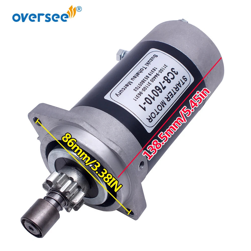 Starter Motor 3C8-76010 for Suzuki Outboard 15-40 HP