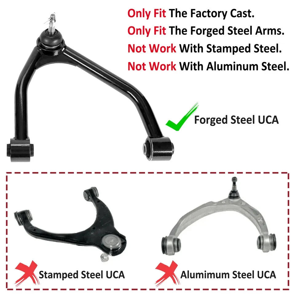 2-4" Upper Control Arm Lift Kit for Chevy Silverado GMC Sierra 1500 (2007–2018)