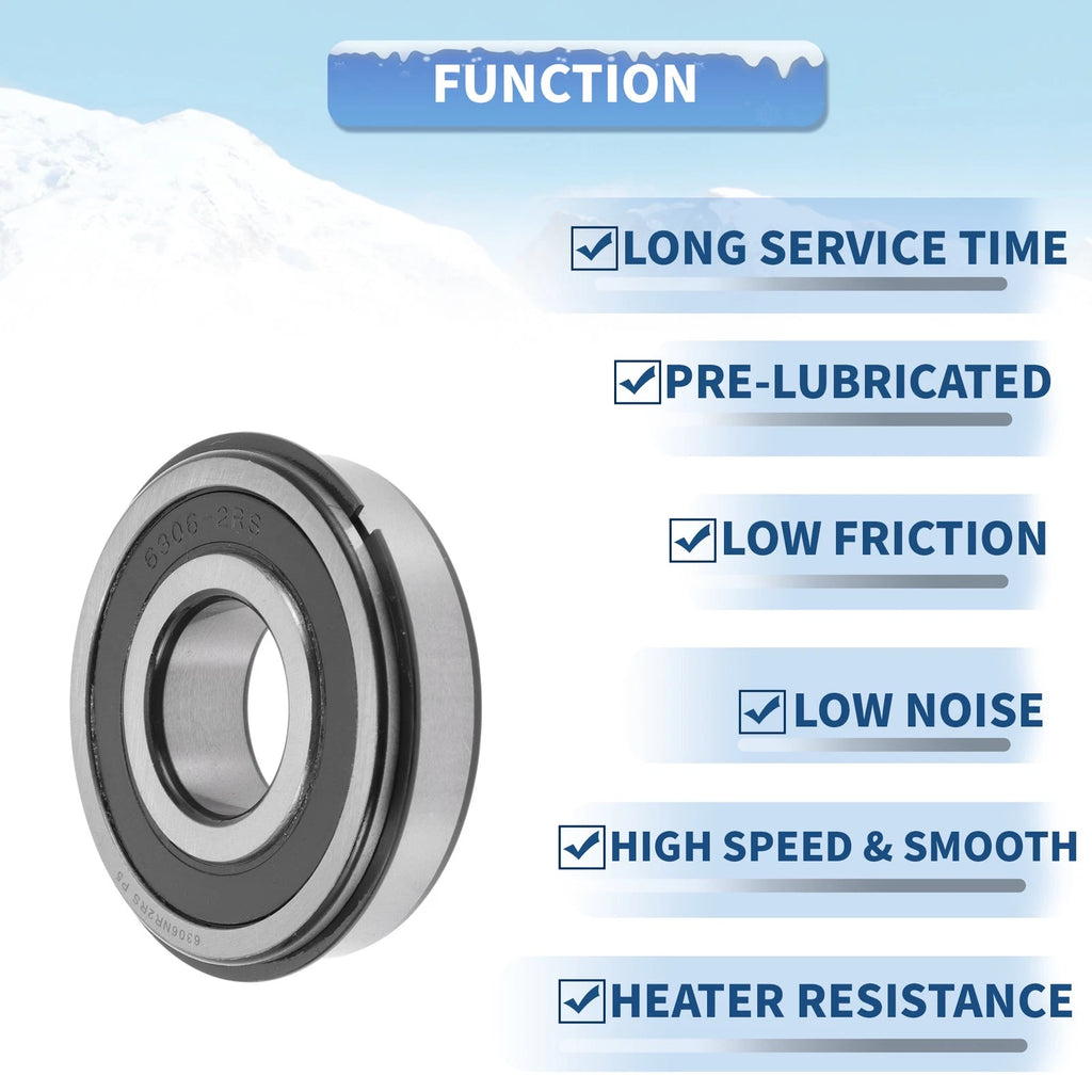 6306NR2RS Deep Groove Ball Bearing for Scooter Skateboard (30x72x19mm)
