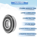 6306NR2RS Deep Groove Ball Bearing for Scooter Skateboard (30x72x19mm)