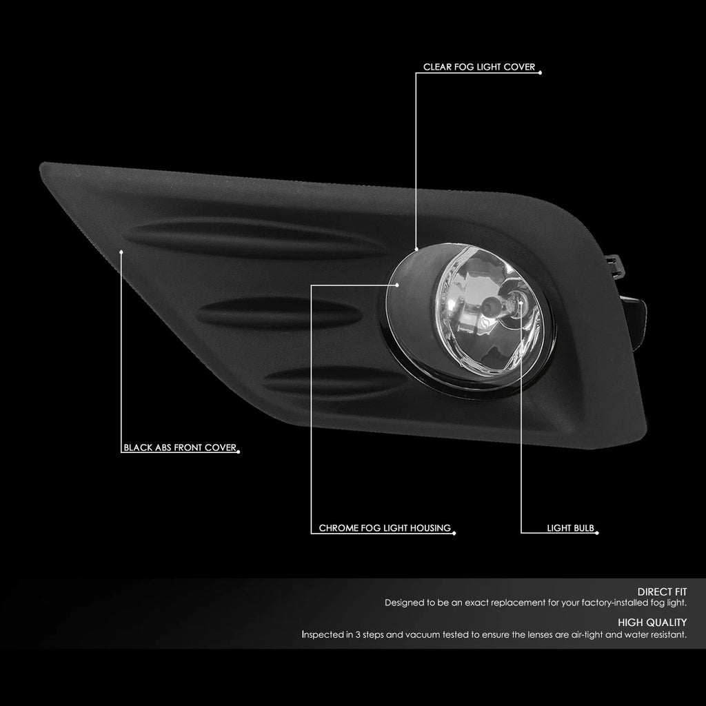 Front Fog Light Lamp Set for Nissan Altima (2016–2018) - Clear Lens, Bezel, Switch