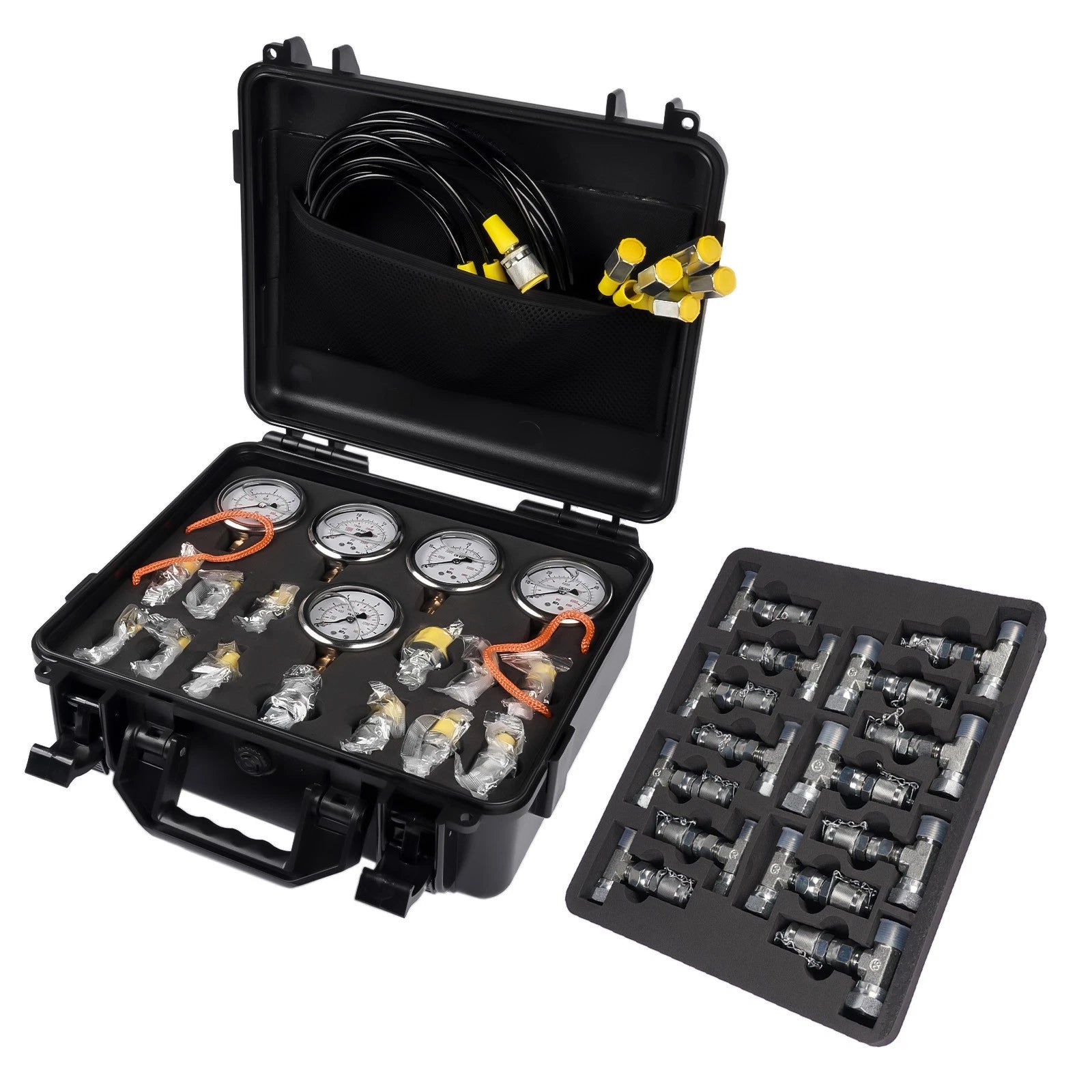 Hydraulic Pressure Test Kit for Universal Applications (5 Gauges, 5 Hoses)