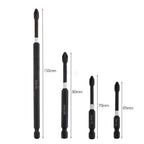4X Cross Screwdriver Bits for High Strength Tasks (65mm)