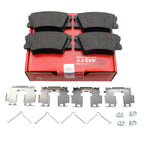 Set of 4 TRW Pro Low-Metallic Brake Pads with Hardware for Lexus HS250h (2012)