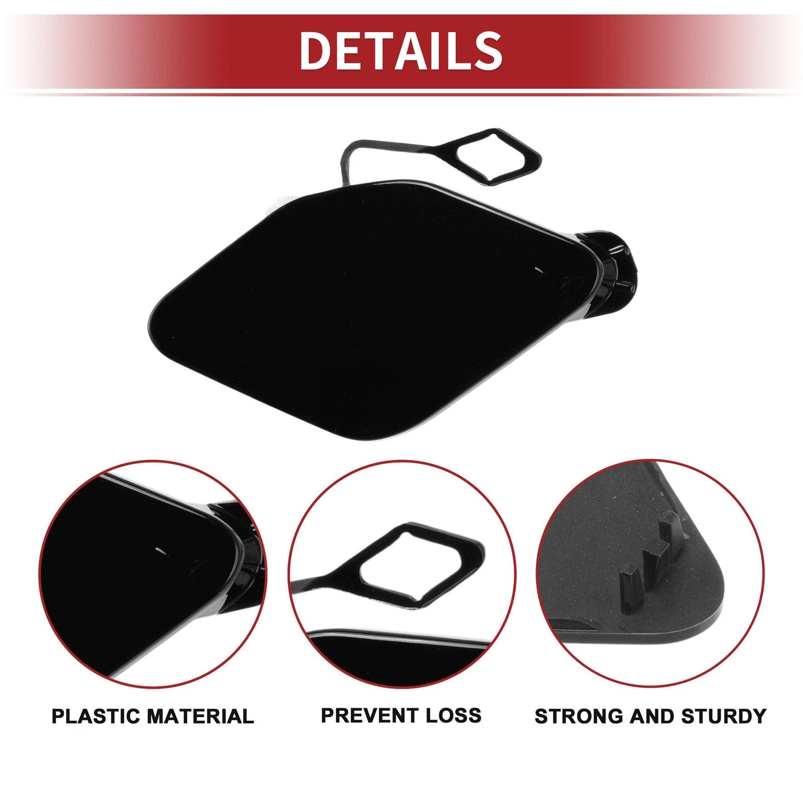 Front Tow Hook Cover for BMW 320i (2016–2018) No. 51117396837 Black