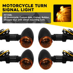 4X Amber Turn Signal Blinker Indicator Lights for Motorcycle (EPY)