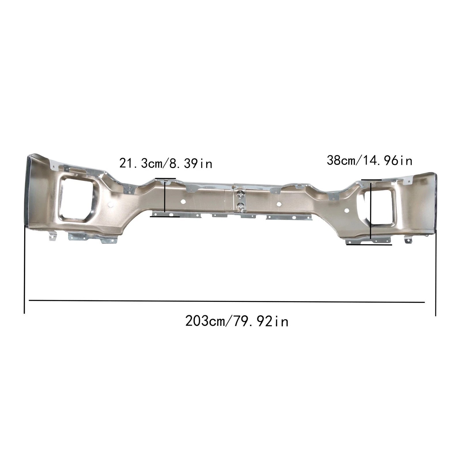 Split Front Bumper Chrome Steel for GMC Sierra 2500/3500HD (2020–2023)