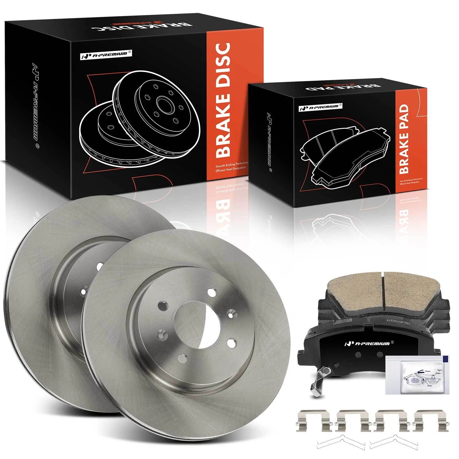 Front Disc Brake Rotors & Ceramic Pads for Hyundai Accent (2018–2020)