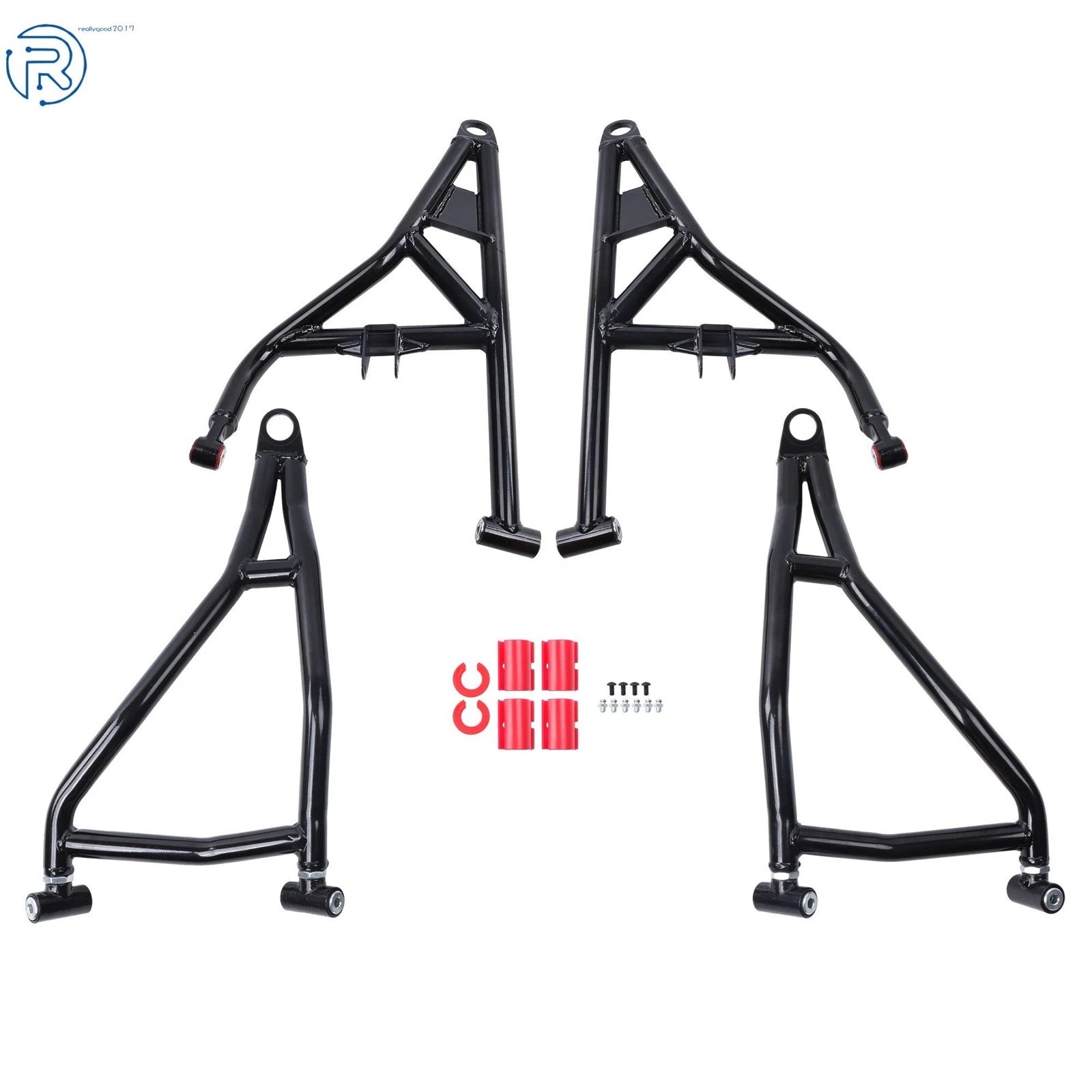 Set of 2 Black Front Lower A-Arms for Polaris RZR XP 1000/4 (2014–2023)