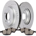 Set of 4 Front Disc Rotors + Ceramic Brake Pads for Mini Cooper (2002–2006)