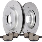 Set of 4 Front Disc Rotors + Ceramic Brake Pads for Mini Cooper (2002–2006)