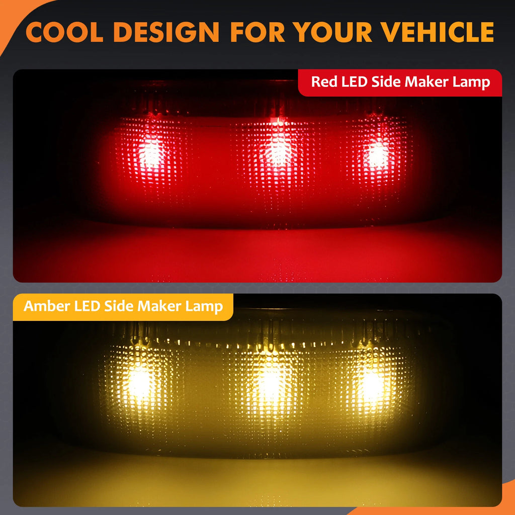 4X Smoked LED Fender Side Marker Lights for Dodge RAM 2500 3500 (2010–2018)