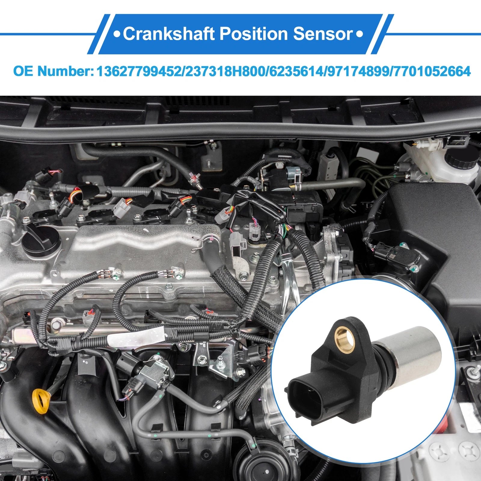 Crankshaft Position Sensor for Nissan Almera Saloon 2.2dCi (2003–2006) No. 13627799452
