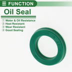 Set of 5 Oil Seal Rotary Shaft Seal 16x24x4mm High Pressure Green