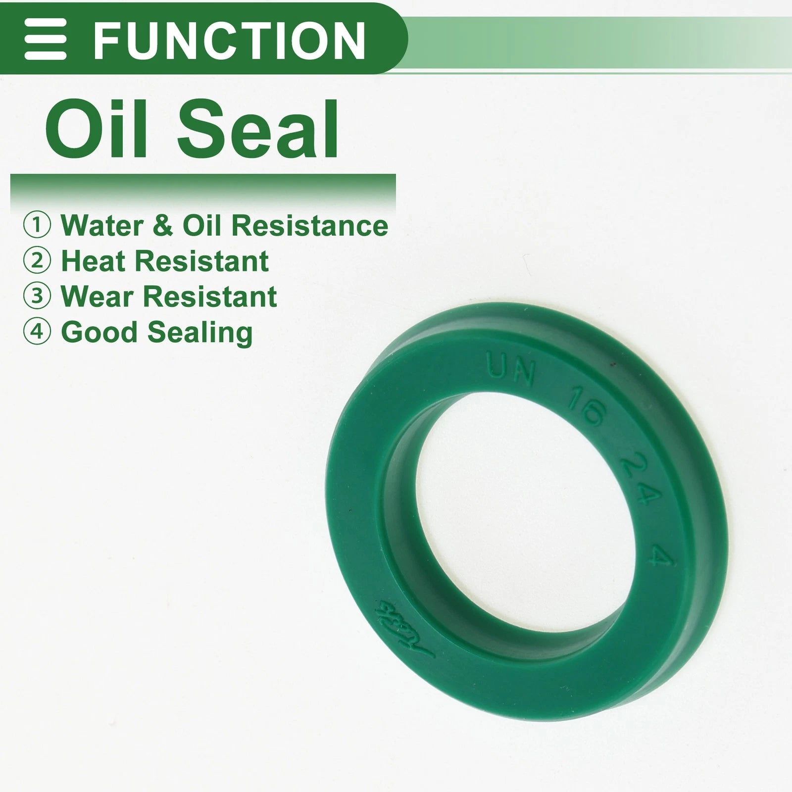 Set of 5 Oil Seal Rotary Shaft Seal 16x24x4mm High Pressure Green