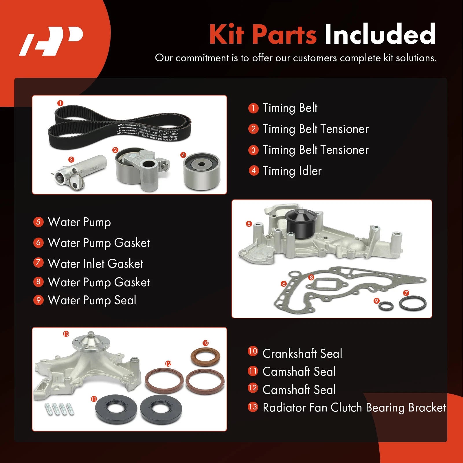 Timing Belt & Water Pump Kit for Toyota Tundra (2000–2009)