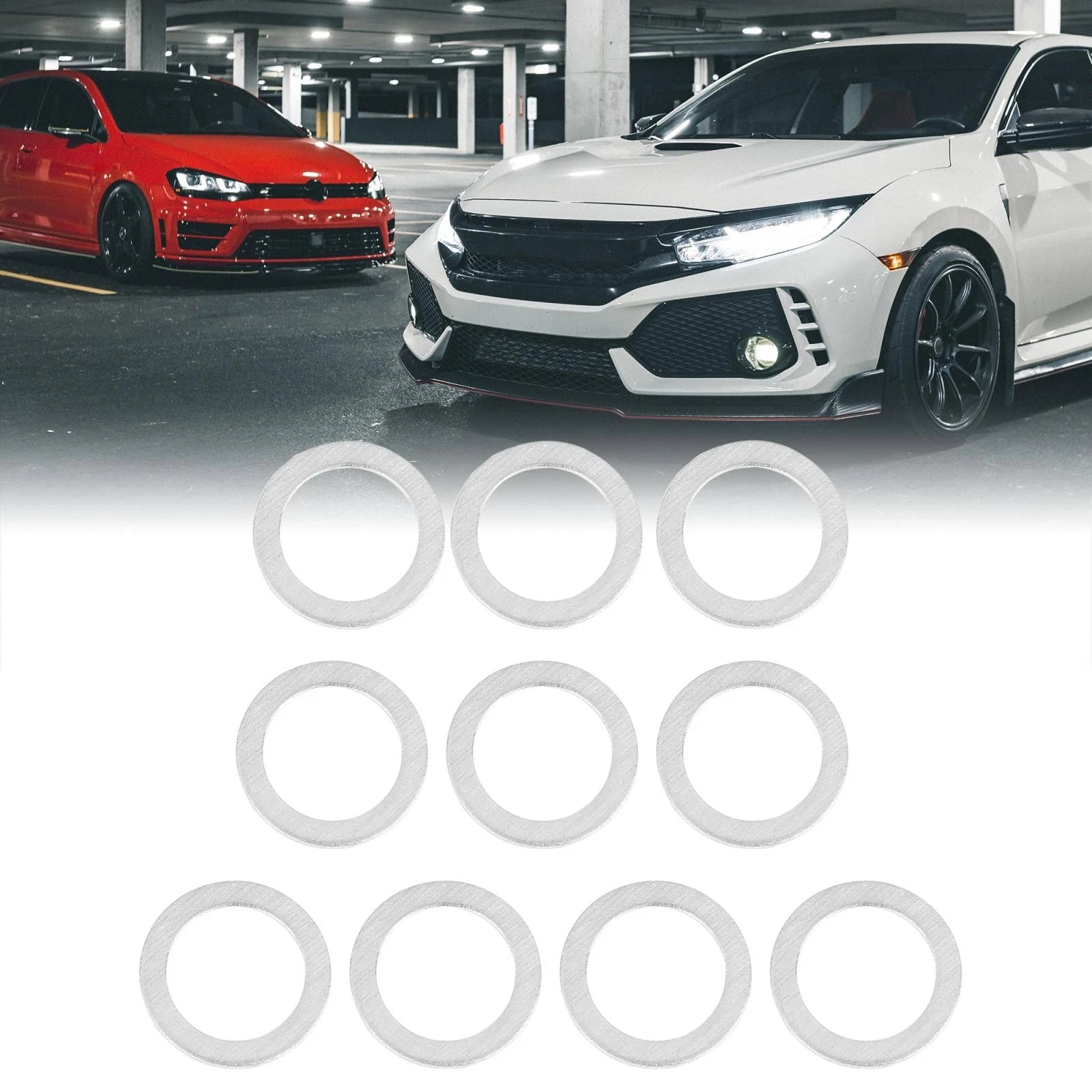 10pcs Oil Drain Plug Crush Gasket Seal for Mazda (M14)
