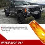 Amber Lens Side Marker Light Reflector Pair for Jeep Cherokee/Wagoneer (84–96)