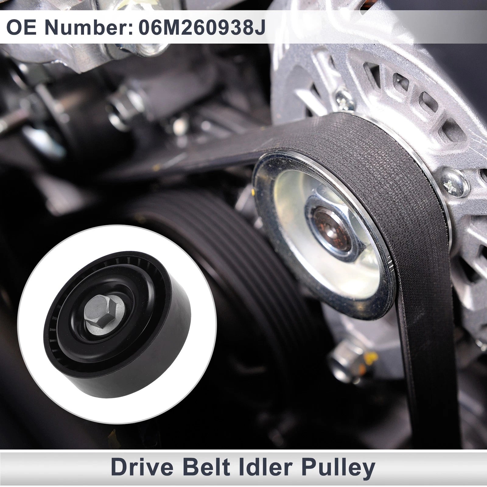 Drive Belt Idler Pulley for Audi A4 (2016–2025) No. 06M260938J Plastic