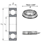 Deep Groove Ball Bearing P5 for Scooter Skateboard Wheel (6009NR)