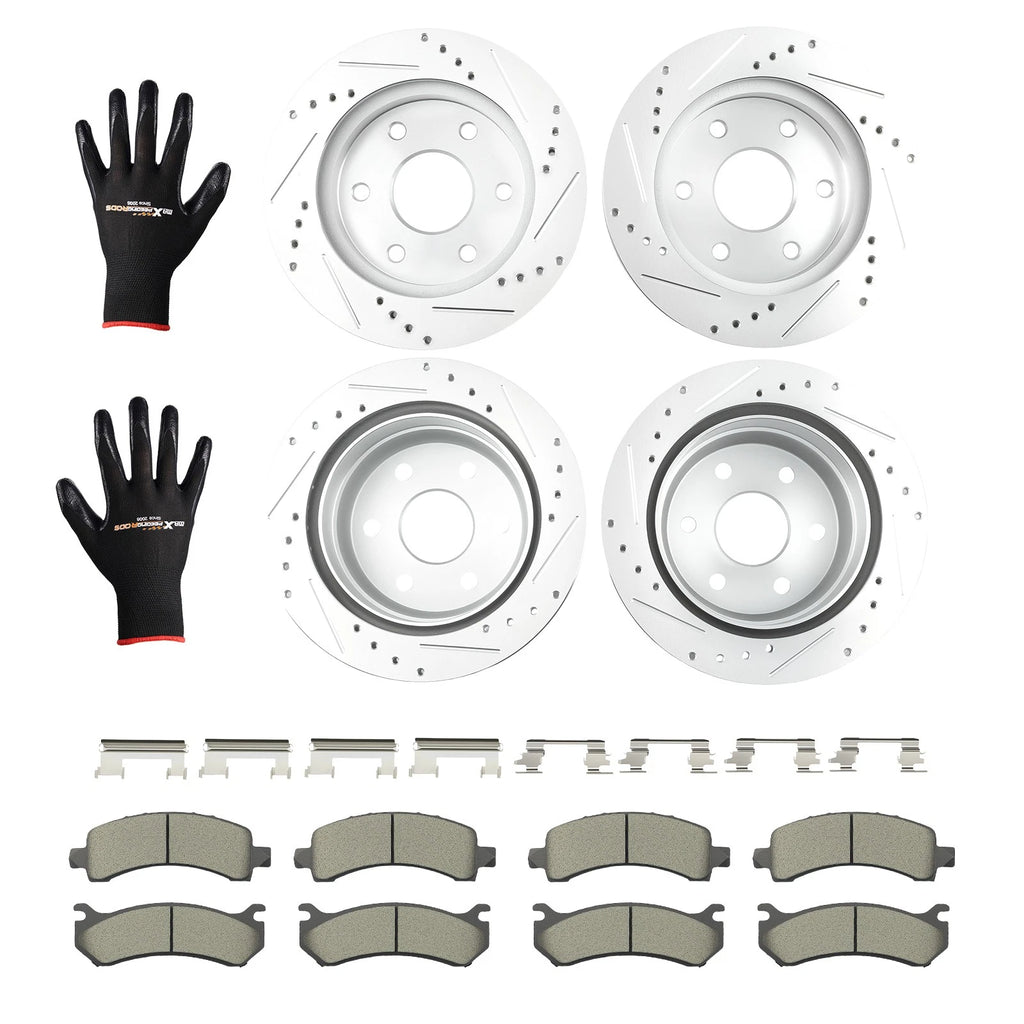 Brake Disc Rotors + Pads Kit for Cadillac Escalade/Chevy Tahoe (2002–2006)