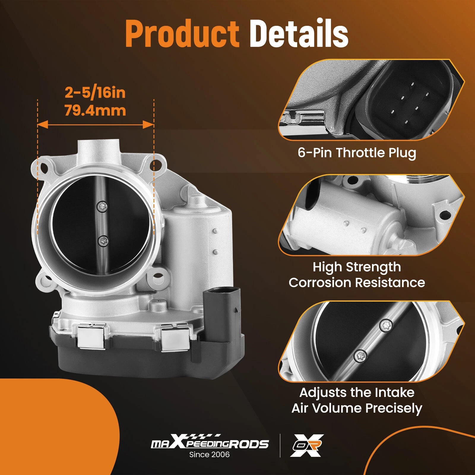 Throttle Body for Audi A3 A4 A5 A6 2.0L (2006–2016)