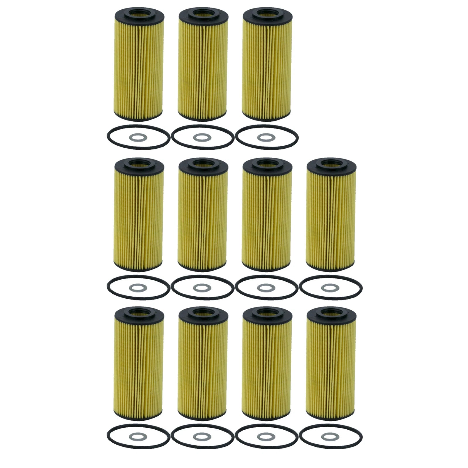 Set of 11 Engine Oil Filters for Wix (Cartridge Lube Metal Free)