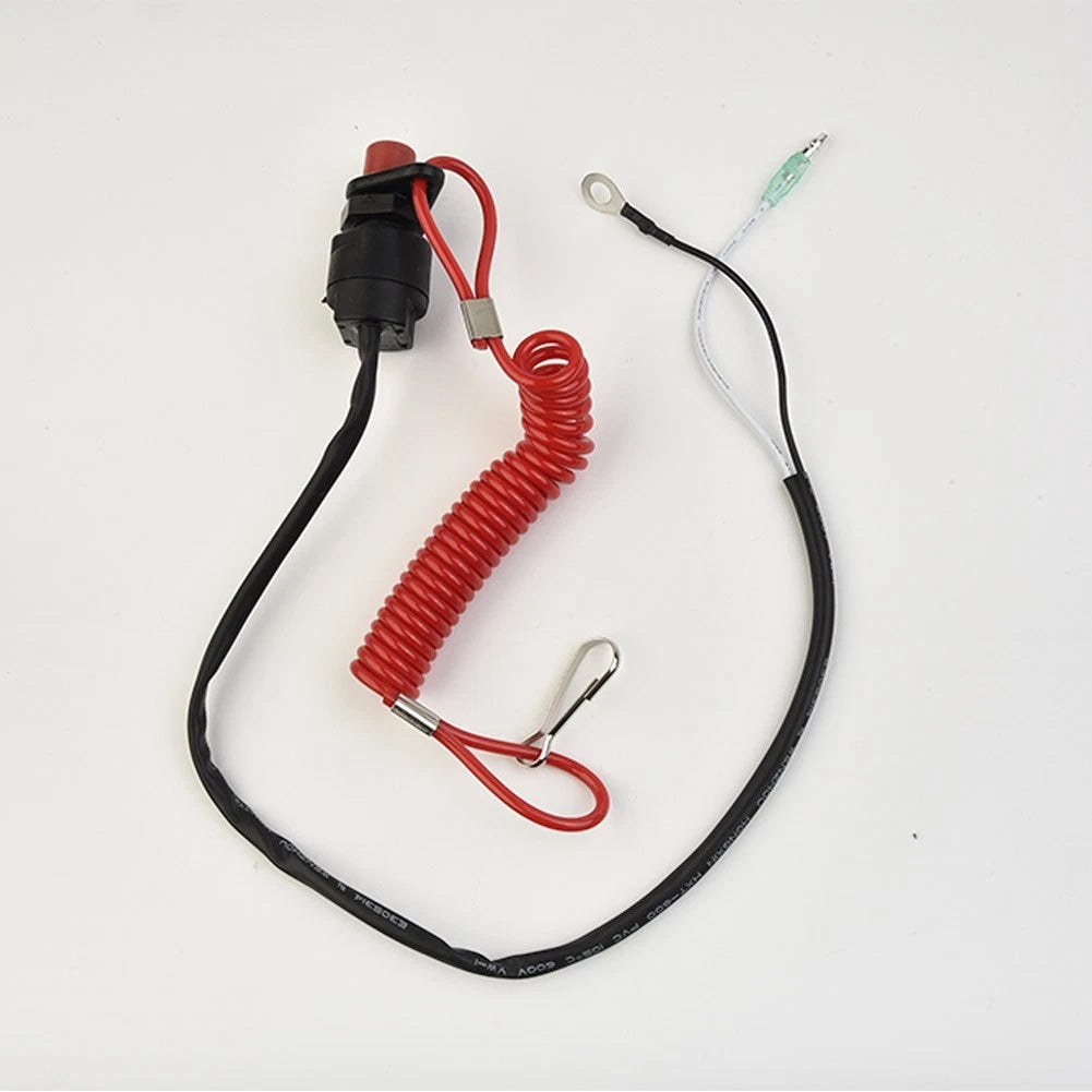 Outboard Kill Switch for Safety Motor Replacement (Plastic Black)